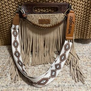 🤎🐴🤠Customized(concealed carry)Wrangler Fringe Leather Crossbody🤠🐴🤎